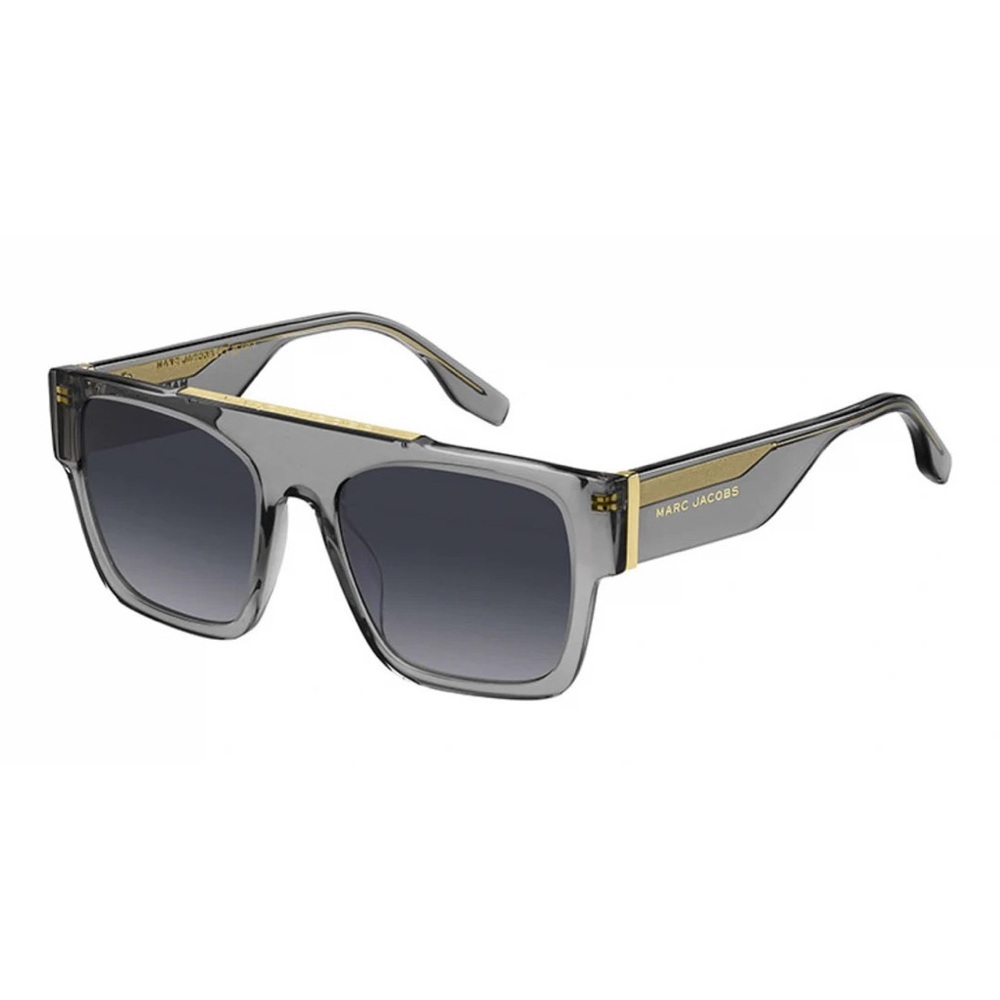 NWT Marc Jacobs Grey Gold Flat Top Sunglasses